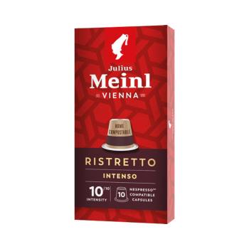 Preview: Julius Meinl Inspresso Ristretto Intenso 10, Nespresso-kompatibel, kompostierbar, 10 Kaffeekapseln